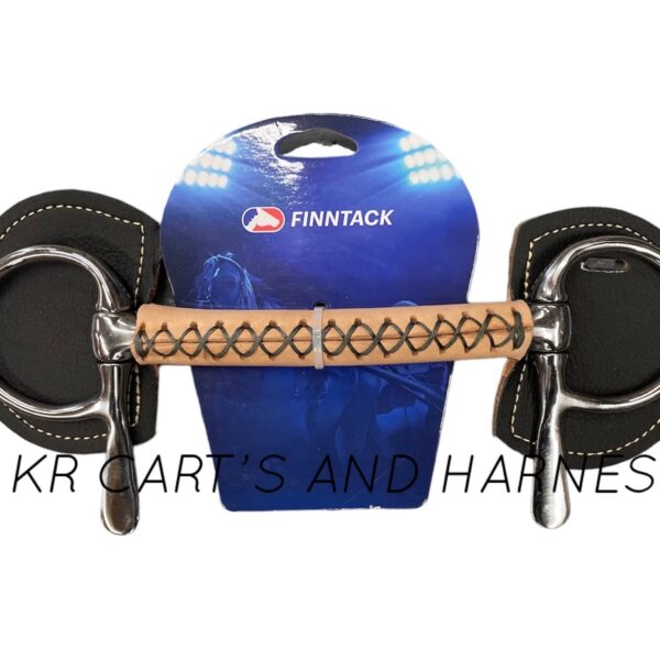 Finntack Half Spoon Mullen Mouth Leather Covered Bit 5 Inch